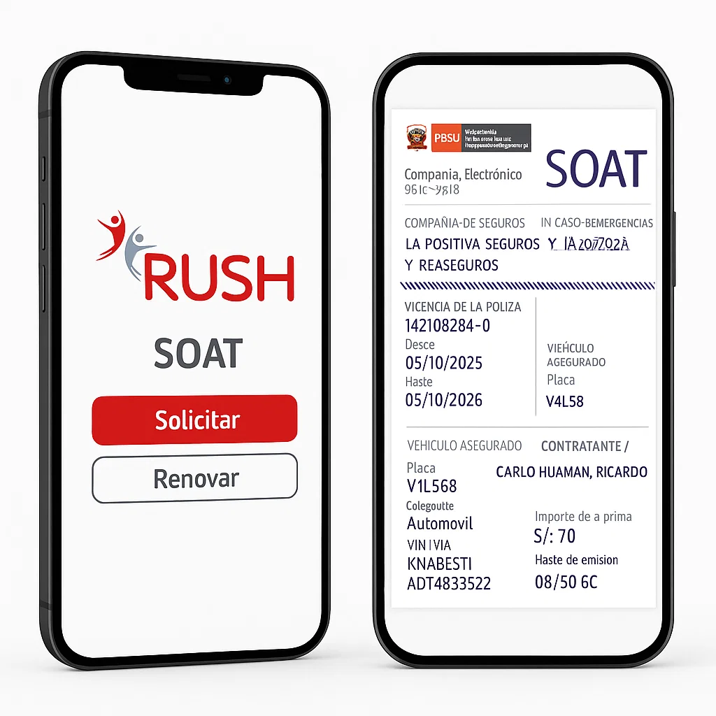 App móvil RUSH GROUP